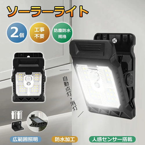 超高輝度ソーラーLEDミニ人感センサーライト（防水・屋外対応）