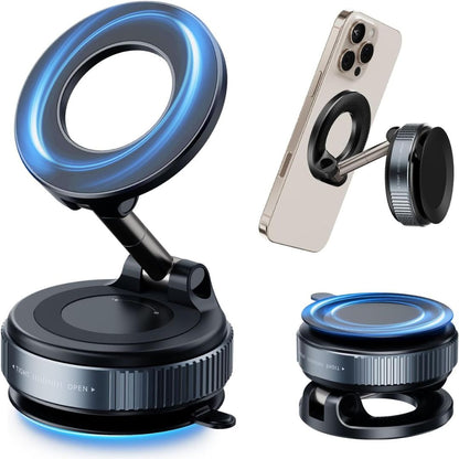 挟むだけ360°回転マグネット式スマホスタンド