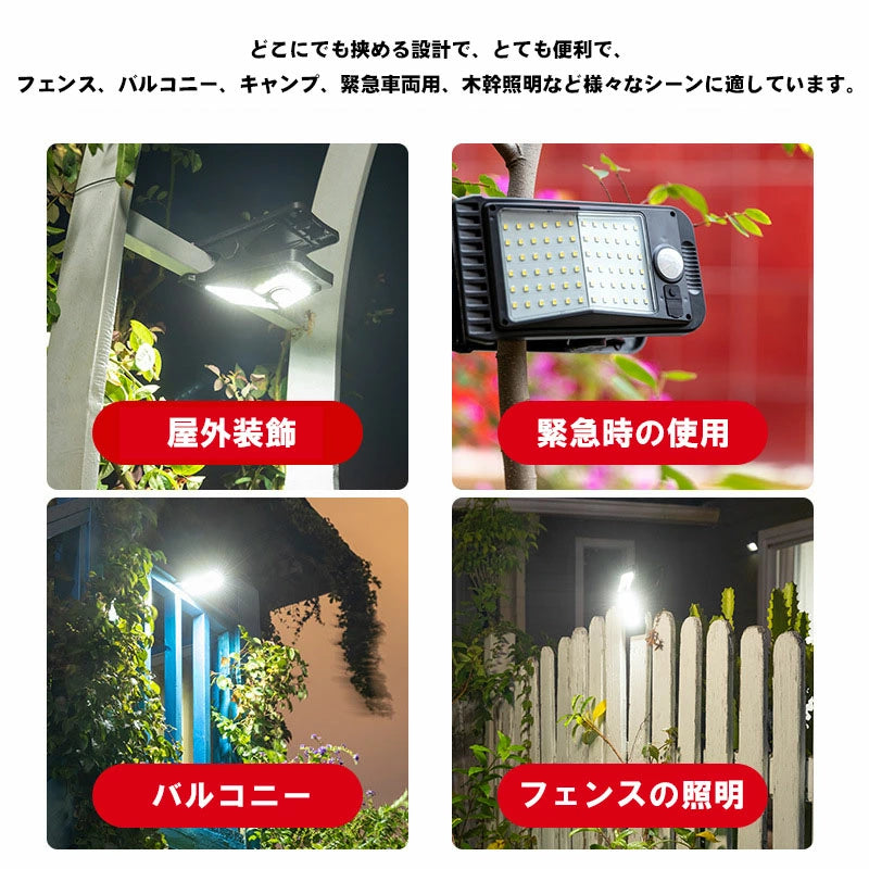 超高輝度ソーラーLEDミニ人感センサーライト（防水・屋外対応）